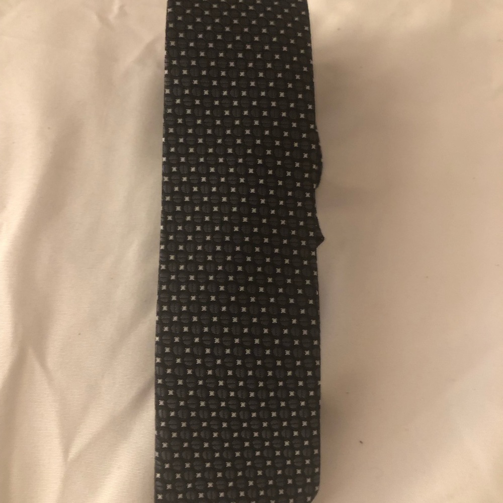 Ming Chão Classic Men's Gray Patterned Tie thin
